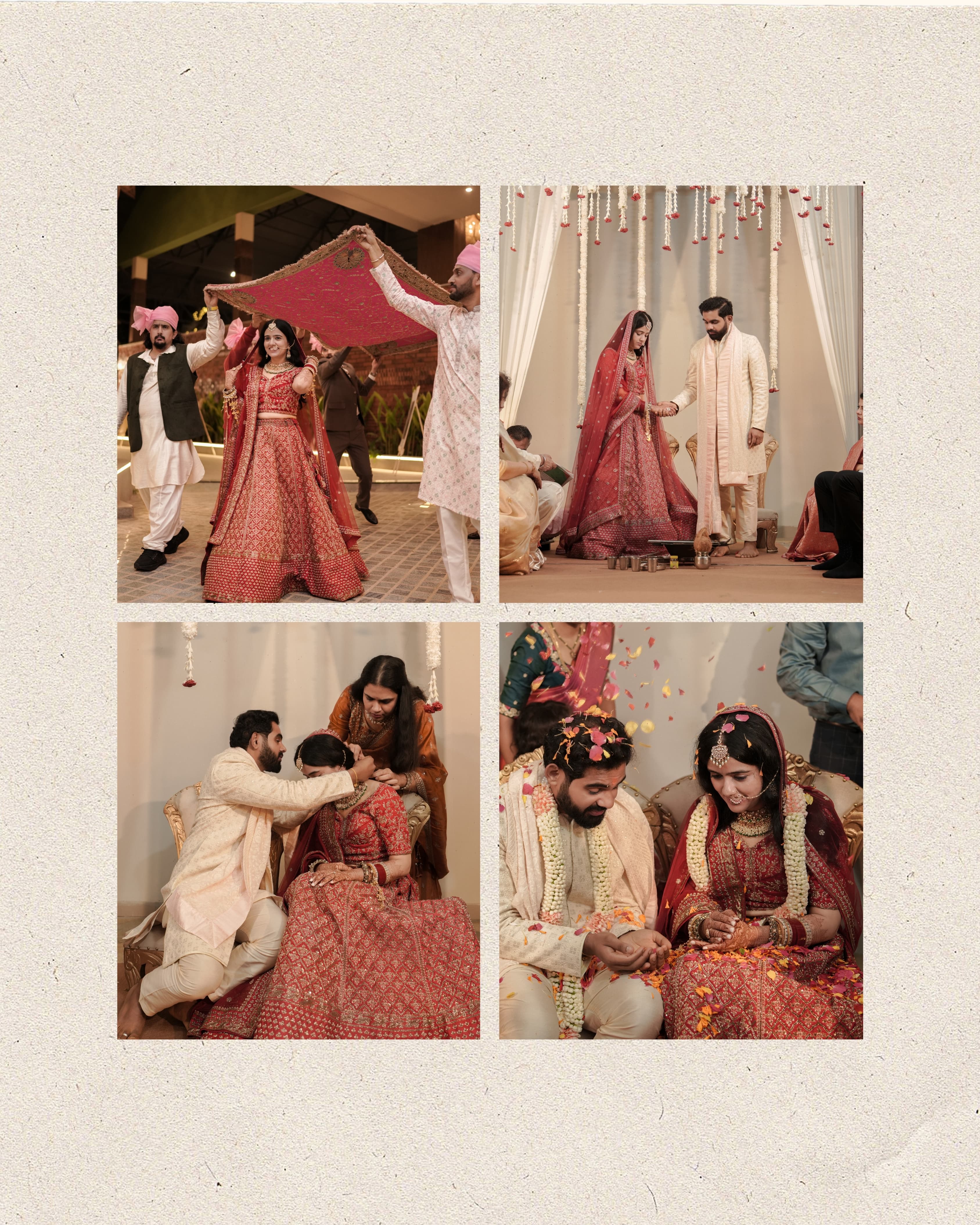 Aikya Ivory and Gold Wedding